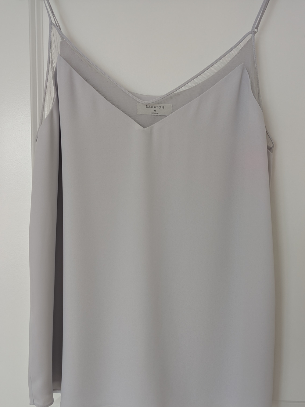 Babaton Galen Light Gray Spaghetti-Strap Camisole